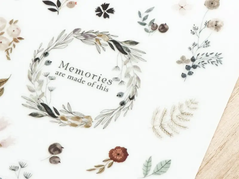 MU Print-On Transfer Stickers 202 - Folk Flowers