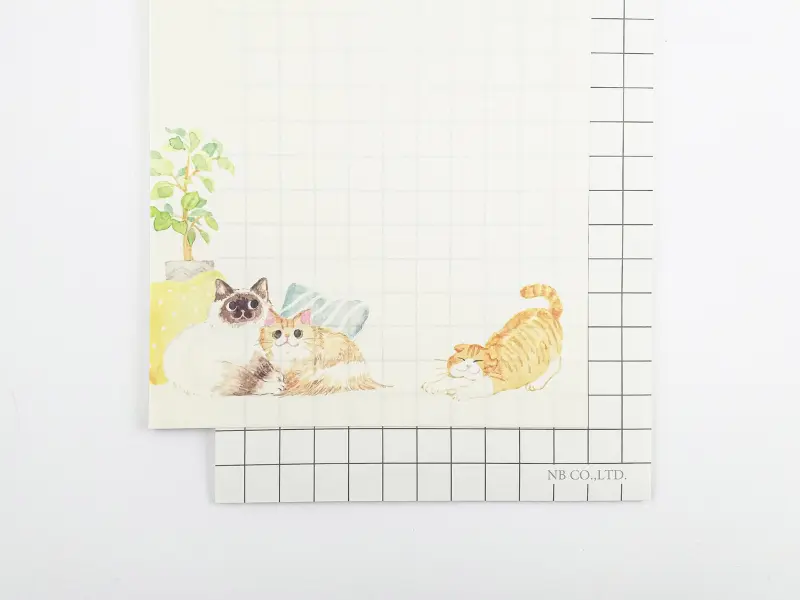 Letter Set With Envelopes - Cat Cafe