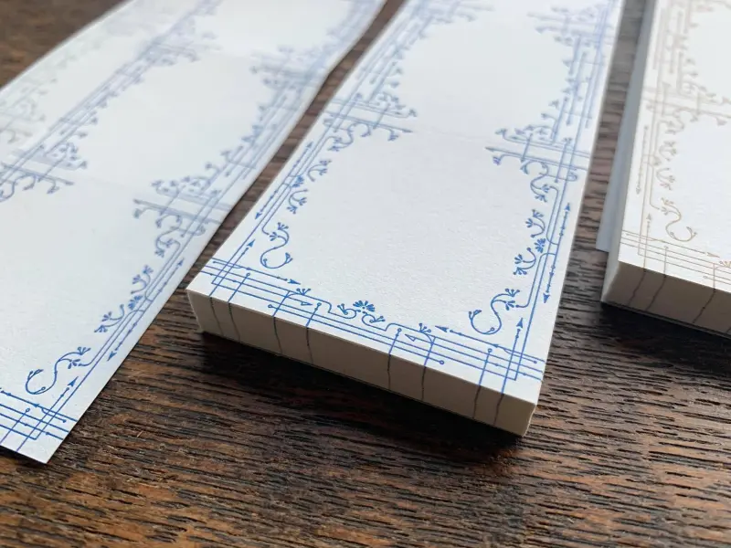 Oeda Letterpress | 3 Pattern Label Book Classic  - Royal Blue & Silver
