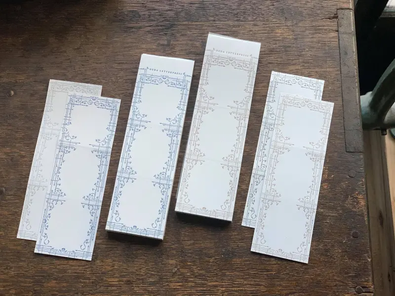 Oeda Letterpress | 3 Pattern Label Book Classic  - Royal Blue & Silver