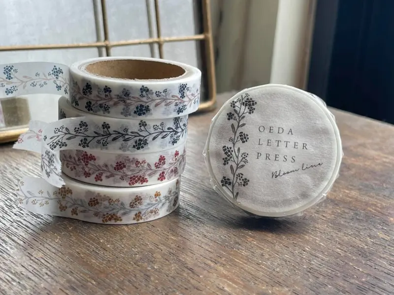 Oeda Letterpress | Washi Tape Bloom Line - Blue