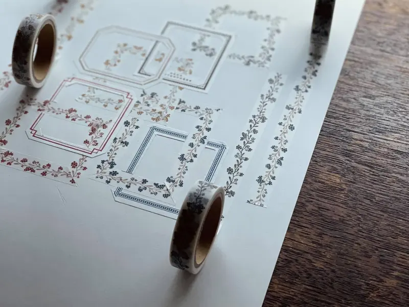 Oeda Letterpress | Washi Tape Bloom Line - Blue