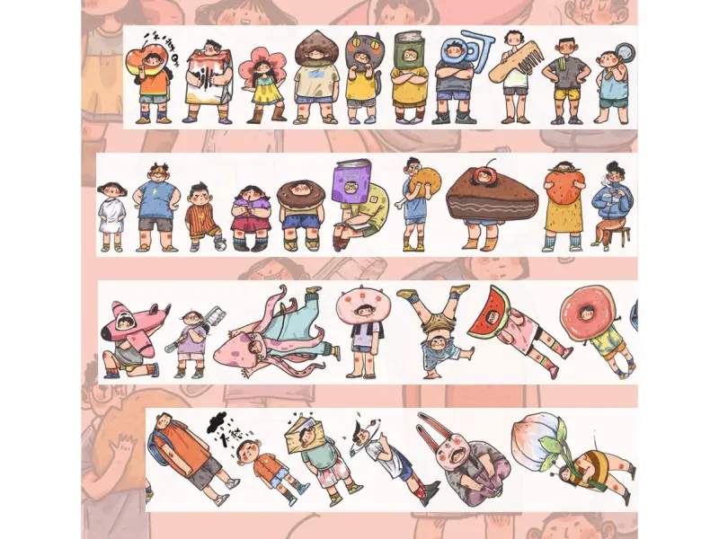 Ding Idako Matte PET Tape - Unlikely Friends