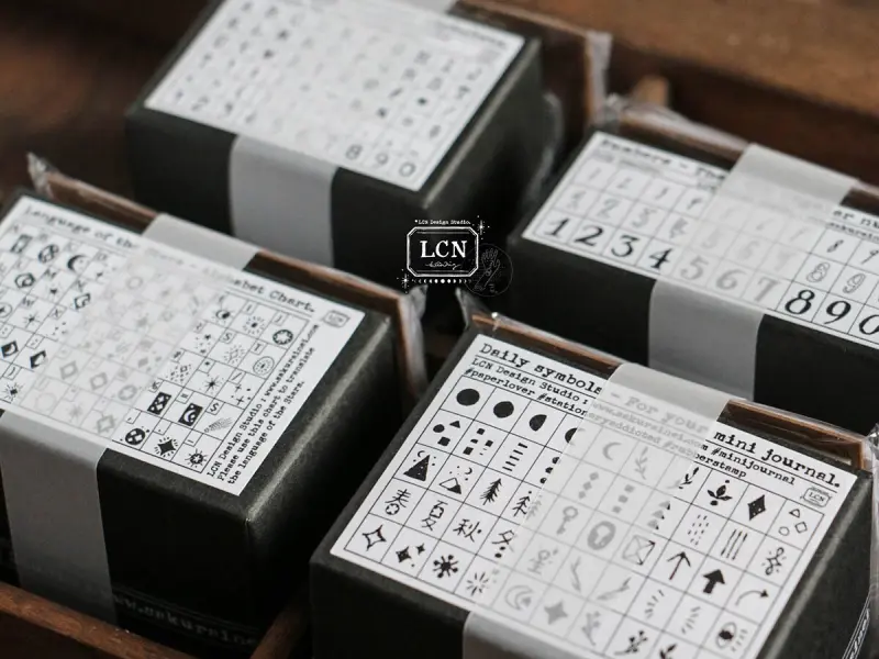 LCN DIY Mini Rubber Stamp Set - Daily Symbols