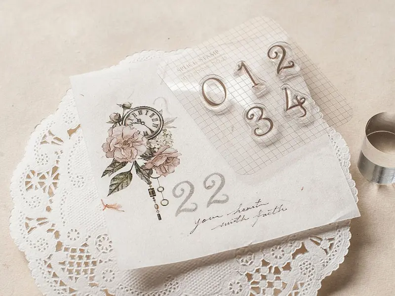 Pre-Order MU Clear Stamp Set Icon 025 - Numbers Classical