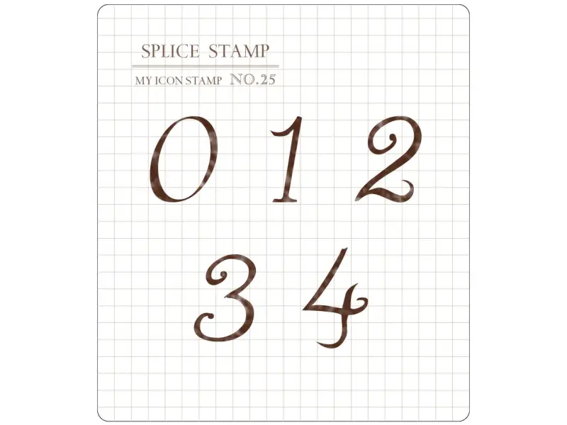 Pre-Order MU Clear Stamp Set Icon 025 - Numbers Classical