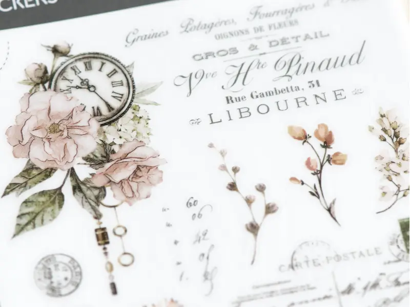 MU Print-On Transfer Stickers 210 - Vintage Clock