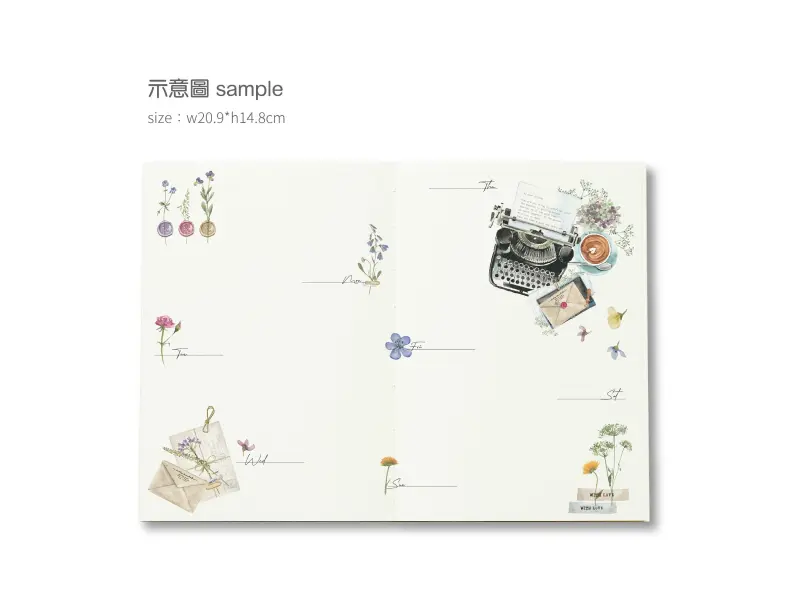 Pre-Order MU Print-On Transfer Stickers 214 - Typewriter