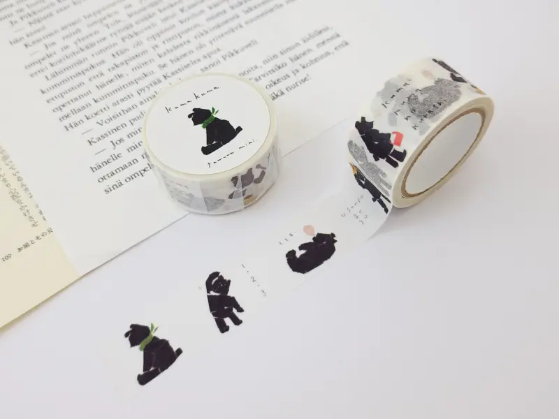 Saien x Miki Tamura Washi Tape Chigiri-e Style - Kuma Kuma