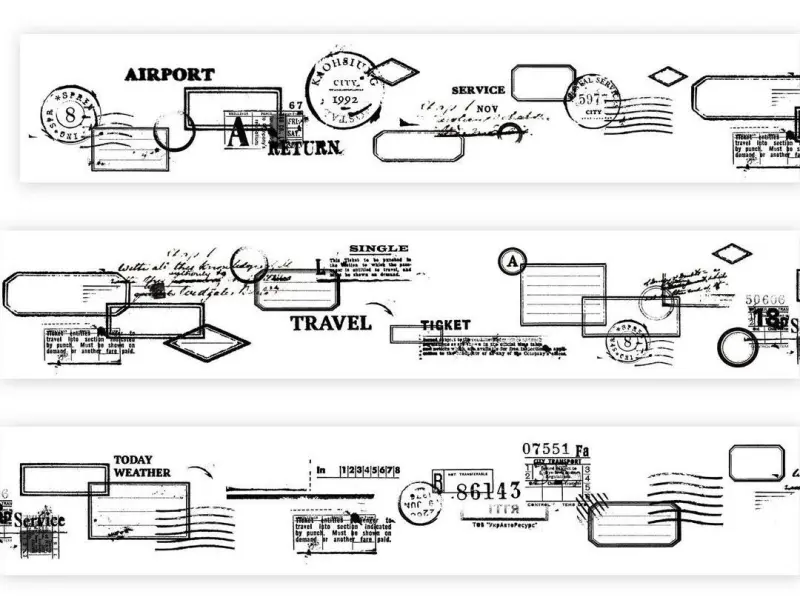 Stationery Instinct Matte PET Tape - Combination Frame Black
