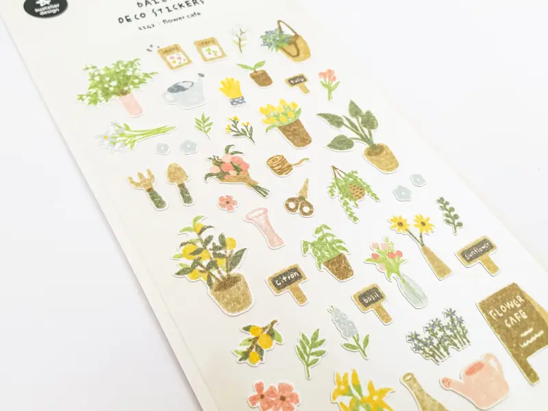 Suatelier Stickers 1142 - Flower Cafe