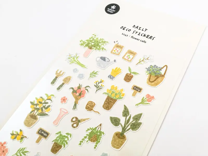 Suatelier Stickers 1142 - Flower Cafe