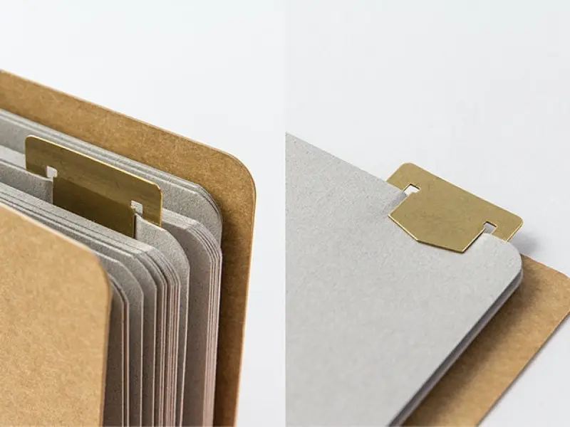 Traveler's Company Brass Bookmark Template Alphabet