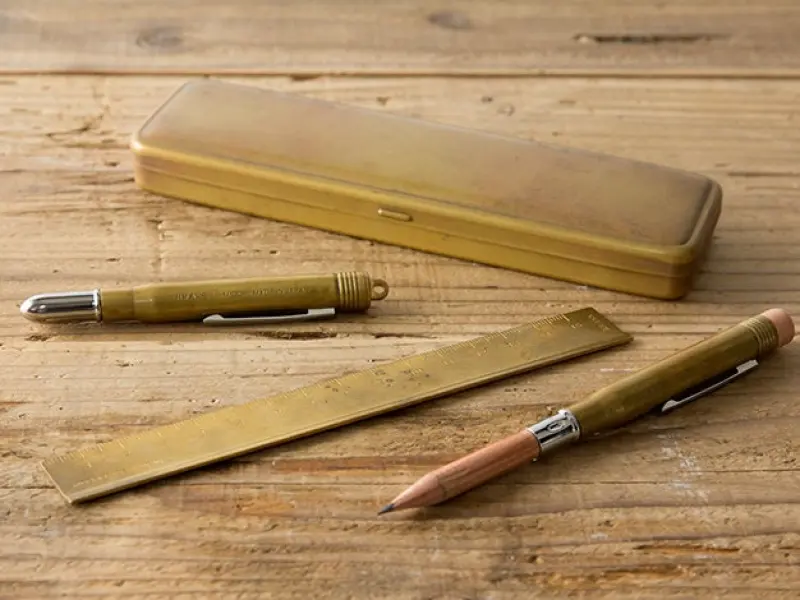 Traveler's Company Brass Bookmark Template Alphabet