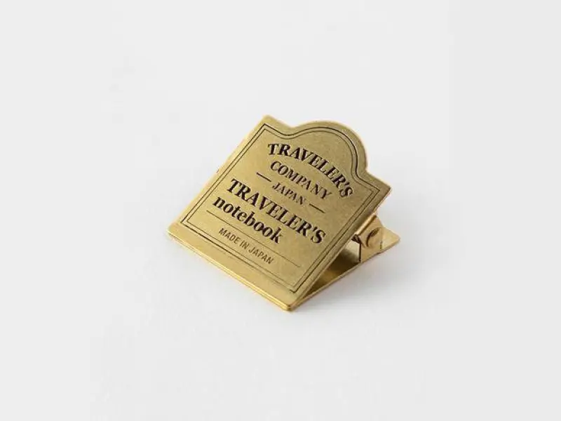 Traveler's Notebook Brass Clip TRC Logo
