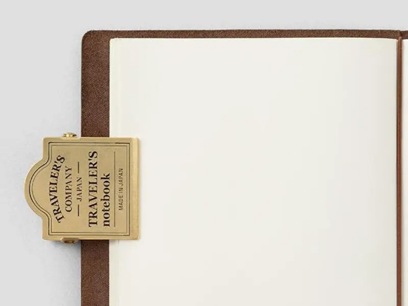 Traveler's Notebook Brass Clip TRC Logo