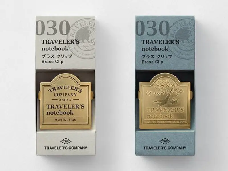 Traveler's Notebook Brass Clip TRC Logo
