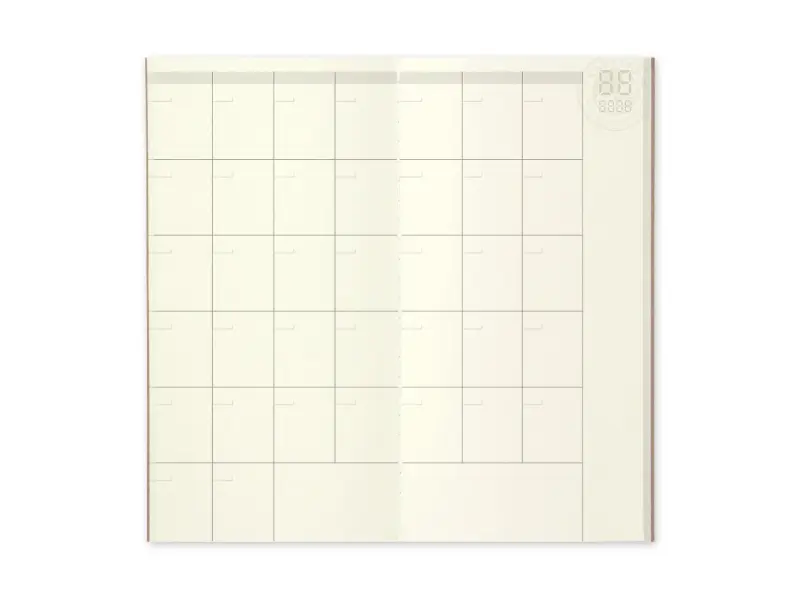 Traveler's Notebook Refill 017 Free Diary Monthly Regular Size