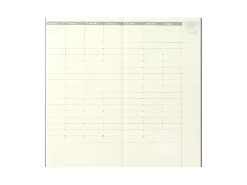 018. Free Diary Weekly Vertical Traveler's Notebook