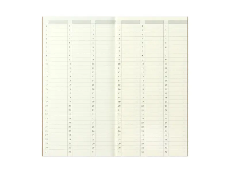 018. Free Diary Weekly Vertical Traveler's Notebook