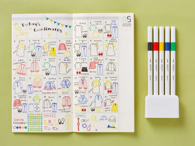 Uniball EMOTT Fineliner Marker Set 01 - Vivid Color