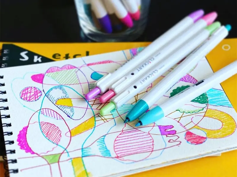 Zebra Clickart Retractable Marker Pen - Lemon