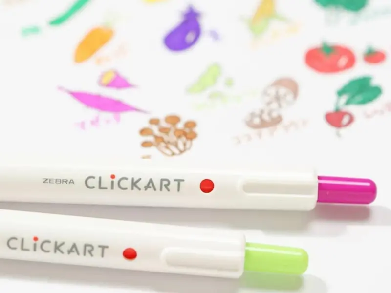 Zebra Clickart Retractable Marker Pen - Lemon
