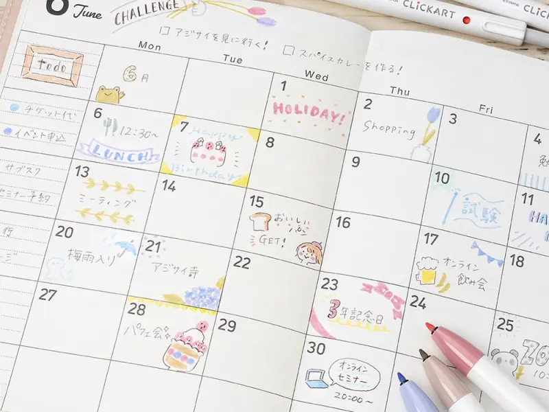 Zebra Clickart Retractable Marker Pen - Powder Pink