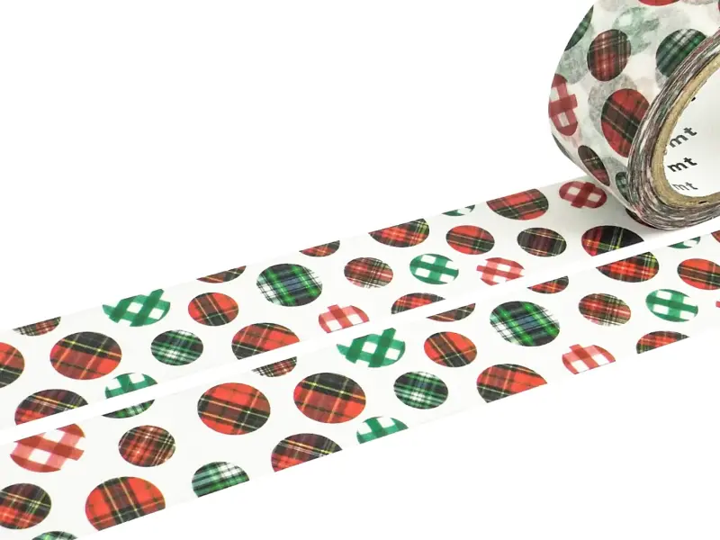 MT Christmas Washi Tape - Check Dot