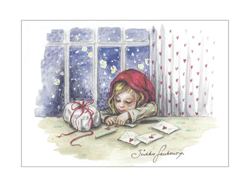 Christmas Winter Postcard Writing Letters