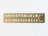 Traveler's Company Brass Bookmark Template Alphabet