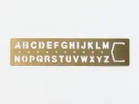 Brass Bookmark Template Alphabet