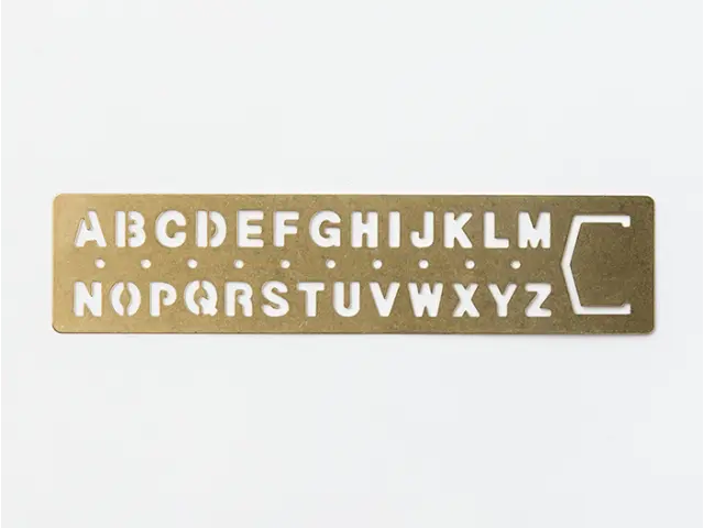 Brass Bookmark Template Alphabet