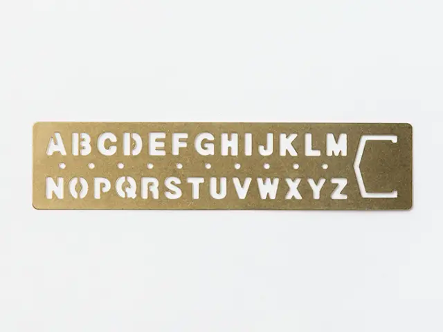 Brass Bookmark Template Alphabet