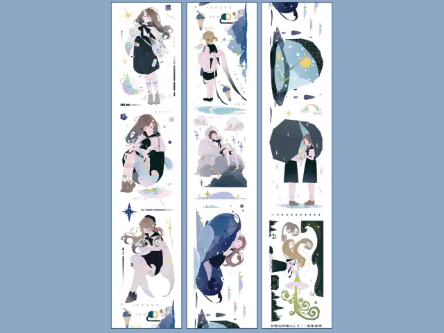 Xingye Washi Tape Sample - Grey Falcon Letter