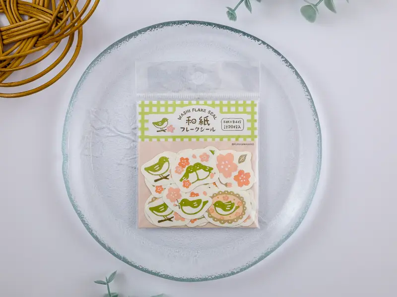 Furukawa Sticker Flakes QSA353 - Cherry Blossoms And Birds