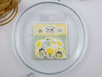 Furukawa Sticker Flakes QSA355 - Mimosa Flower And Cat
