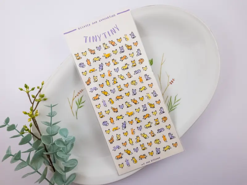 Mindwave Clear Sticker Sheet 82278 Tiny Tiny - Fox