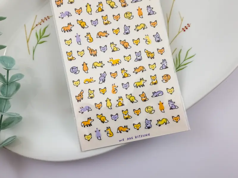 Mindwave Clear Sticker Sheet 82278 Tiny Tiny - Fox