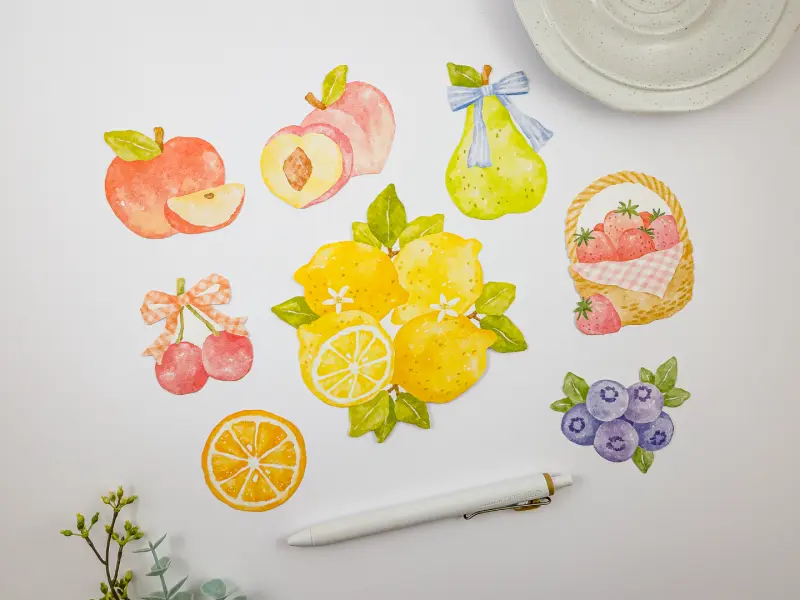 Mindwave Grand Jour Large Die-Cut Sticker Flakes - Fruit