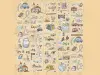 Pre-Order Xiaobaijia Die-Cut Washi Tape - Journey