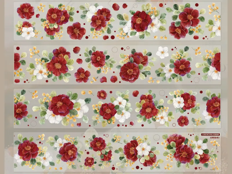 Pre-Order Xiaobaijia Die-Cut Washi Tape - Red Tea Spring