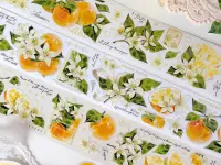 Pre-Order Baicangjia Studio Die-Cut Washi Tape - Tangerine Blossoms