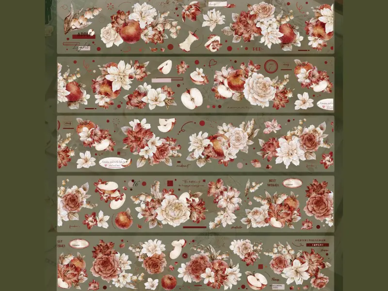Pre-Order Xiaobaijia Kiss-Cut Washi Tape - Sweet Floral Dream