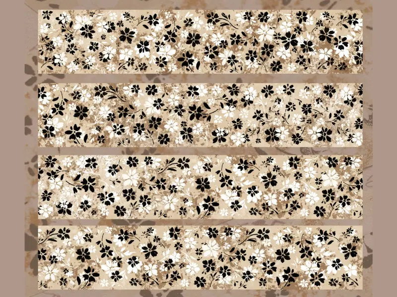 Pre-Order Xiaobaijia Washi Tape With Release Paper - Tea Brown Floral Shadows