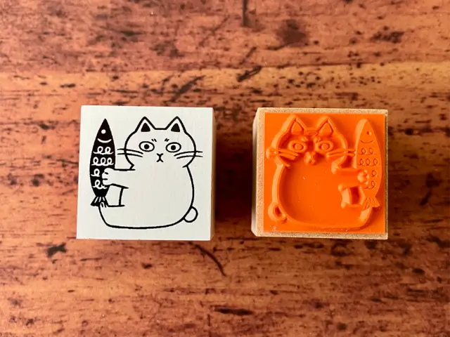 Pre-Order Renkonsha Shironeko Rubber Stamp - Fish