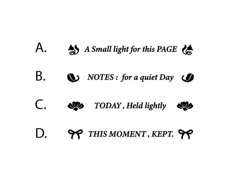 Kurukynki Wooden Rubber Stamp Loop And Lantern - Small Headings
