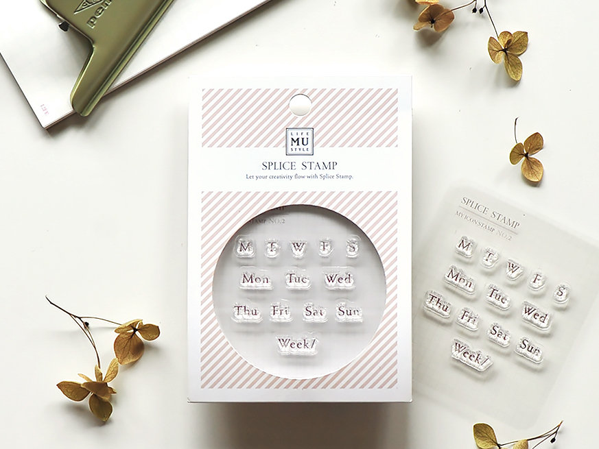 MU Icon Stamp No.02 Weekdays Date Splice Stamp