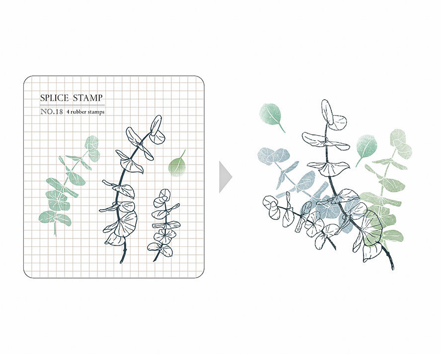 MU Clear Stamp Set Splice 018 - Eucalyptus