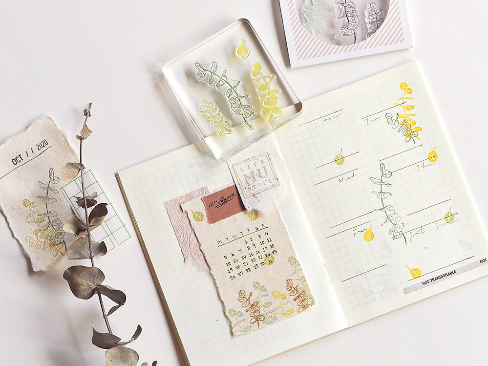 MU Clear Stamp Set Splice 018 - Eucalyptus